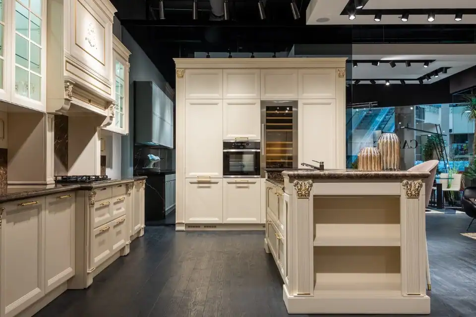elegant white kitchen cabinets